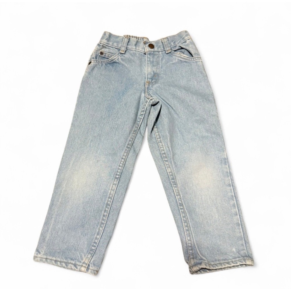 VTG Kids Jeans Sears Light Wash Denim Size 5 Straight Leg USA